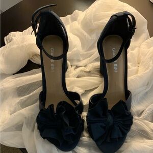 Gianni Bini Lorree Suede Flower Pom